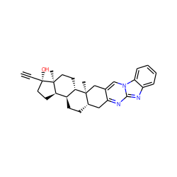 C#C[C@]1(O)CC[C@@H]2[C@@H]3CC[C@H]4Cc5nc6nc7ccccc7n6cc5C[C@]4(C)[C@H]3CC[C@@]21C ZINC000027203032