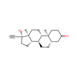 C#C[C@]1(O)CC[C@H]2[C@@H]3CC[C@H]4CC(=O)CC[C@]4(C)[C@H]3CC[C@@]21C ZINC000013649415