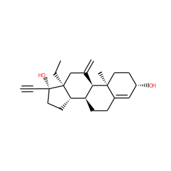 C#C[C@]1(O)CC[C@H]2[C@@H]3CCC4=C[C@@H](O)CC[C@]4(C)[C@@H]3C(=C)C[C@@]21CC ZINC000029051003