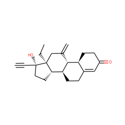 C#C[C@]1(O)CC[C@H]2[C@@H]3CCC4=CC(=O)CC[C@@H]4[C@H]3C(=C)C[C@@]21CC ZINC000011680067