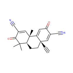 C#C[C@]12C=C(C#N)C(=O)C=C1[C@@]1(C)C=C(C#N)C(=O)C(C)(C)[C@@H]1CC2 ZINC000042924153