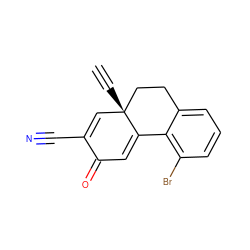 C#C[C@]12C=C(C#N)C(=O)C=C1c1c(Br)cccc1CC2 ZINC000473137598