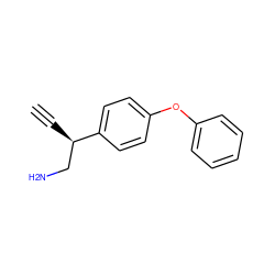 C#C[C@H](CN)c1ccc(Oc2ccccc2)cc1 ZINC000028654173