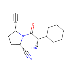 C#C[C@H]1CC[C@@H](C#N)N1C(=O)[C@@H](N)C1CCCCC1 ZINC000014950297