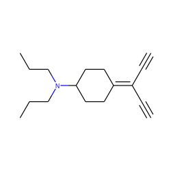 C#CC(C#C)=C1CCC(N(CCC)CCC)CC1 ZINC000013805529