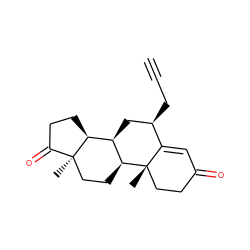 C#CC[C@@H]1C[C@@H]2[C@@H]3CCC(=O)[C@]3(C)CC[C@@H]2[C@@]2(C)CCC(=O)C=C12 ZINC000253635829