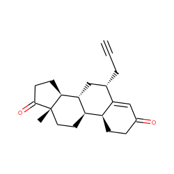 C#CC[C@H]1C[C@@H]2[C@H](CC[C@]3(C)C(=O)CC[C@@H]23)[C@@H]2CCC(=O)C=C21 ZINC000013765649