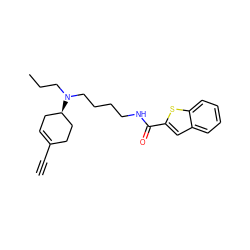 C#CC1=CC[C@@H](N(CCC)CCCCNC(=O)c2cc3ccccc3s2)CC1 ZINC000096272460