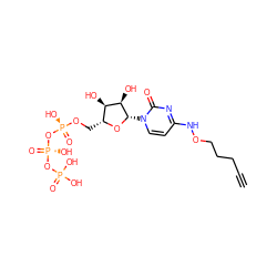 C#CCCCONc1ccn([C@@H]2O[C@H](CO[P@@](=O)(O)O[P@@](=O)(O)OP(=O)(O)O)[C@@H](O)[C@H]2O)c(=O)n1 ZINC000169340957