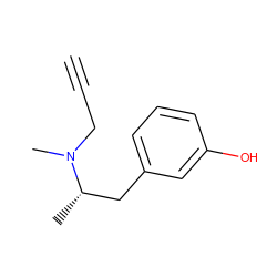 C#CCN(C)[C@@H](C)Cc1cccc(O)c1 ZINC000013492361