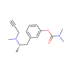 C#CCN(C)[C@@H](C)Cc1cccc(OC(=O)N(C)C)c1 ZINC000013492343