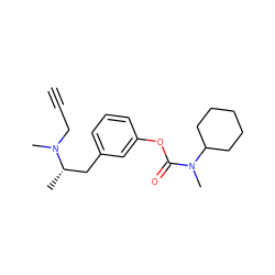 C#CCN(C)[C@@H](C)Cc1cccc(OC(=O)N(C)C2CCCCC2)c1 ZINC000013492351