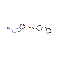 C#CCN(C)Cc1cc2cc(OCCCC3CCN(Cc4ccccc4)CC3)ccc2[nH]1 ZINC000299862193