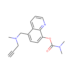 C#CCN(C)Cc1ccc(OC(=O)N(C)C)c2ncccc12 ZINC000062260441