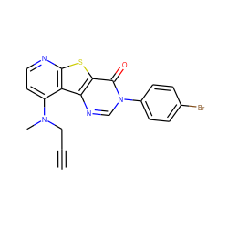 C#CCN(C)c1ccnc2sc3c(=O)n(-c4ccc(Br)cc4)cnc3c12 ZINC000071295232