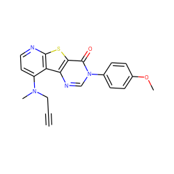 C#CCN(C)c1ccnc2sc3c(=O)n(-c4ccc(OC)cc4)cnc3c12 ZINC000071296127