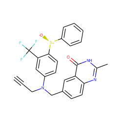 C#CCN(Cc1ccc2nc(C)[nH]c(=O)c2c1)c1ccc([S@@+]([O-])c2ccccc2)c(C(F)(F)F)c1 ZINC000013761128