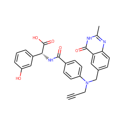 C#CCN(Cc1ccc2nc(C)[nH]c(=O)c2c1)c1ccc(C(=O)N[C@@H](C(=O)O)c2cccc(O)c2)cc1 ZINC000025965238