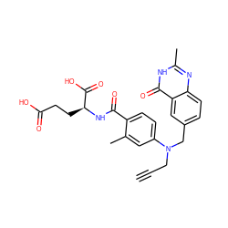 C#CCN(Cc1ccc2nc(C)[nH]c(=O)c2c1)c1ccc(C(=O)N[C@@H](CCC(=O)O)C(=O)O)c(C)c1 ZINC000026831440