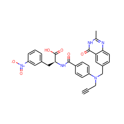 C#CCN(Cc1ccc2nc(C)[nH]c(=O)c2c1)c1ccc(C(=O)N[C@@H](Cc2cccc([N+](=O)[O-])c2)C(=O)O)cc1 ZINC000027749672