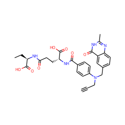 C#CCN(Cc1ccc2nc(C)[nH]c(=O)c2c1)c1ccc(C(=O)N[C@H](CCC(=O)N[C@H](CC)C(=O)O)C(=O)O)cc1 ZINC000026990774