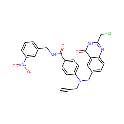 C#CCN(Cc1ccc2nc(CCl)[nH]c(=O)c2c1)c1ccc(C(=O)NCc2cccc([N+](=O)[O-])c2)cc1 ZINC000013746450