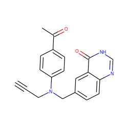 C#CCN(Cc1ccc2nc[nH]c(=O)c2c1)c1ccc(C(C)=O)cc1 ZINC000004670911