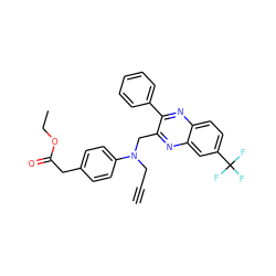 C#CCN(Cc1nc2cc(C(F)(F)F)ccc2nc1-c1ccccc1)c1ccc(CC(=O)OCC)cc1 ZINC000103266341