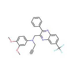 C#CCN(Cc1nc2cc(C(F)(F)F)ccc2nc1-c1ccccc1)c1ccc(OC)c(OC)c1 ZINC000103266336