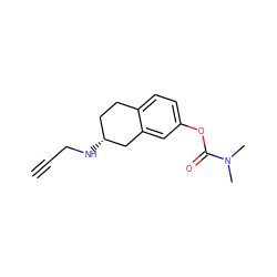 C#CCN[C@@H]1CCc2ccc(OC(=O)N(C)C)cc2C1 ZINC000013492302