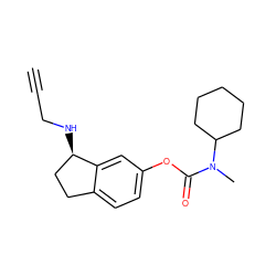 C#CCN[C@@H]1CCc2ccc(OC(=O)N(C)C3CCCCC3)cc21 ZINC000013492244