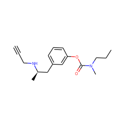 C#CCN[C@H](C)Cc1cccc(OC(=O)N(C)CCC)c1 ZINC000013492337