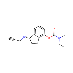 C#CCN[C@H]1CCc2c(OC(=O)N(C)CC)cccc21 ZINC000013492284