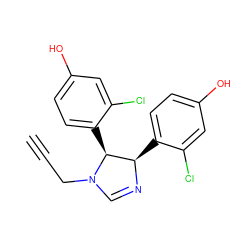 C#CCN1C=N[C@H](c2ccc(O)cc2Cl)[C@@H]1c1ccc(O)cc1Cl ZINC000040420814