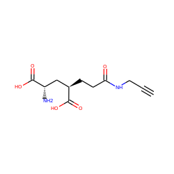C#CCNC(=O)CC[C@H](C[C@H](N)C(=O)O)C(=O)O ZINC000095595817