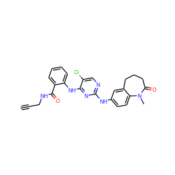 C#CCNC(=O)c1ccccc1Nc1nc(Nc2ccc3c(c2)CCCC(=O)N3C)ncc1Cl ZINC000066260218