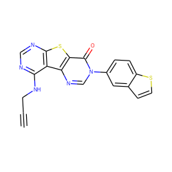 C#CCNc1ncnc2sc3c(=O)n(-c4ccc5sccc5c4)cnc3c12 ZINC000071294827