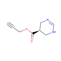 C#CCOC(=O)[C@H]1CN=CNC1 ZINC000001535055