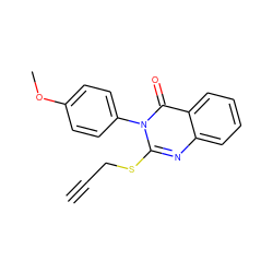 C#CCSc1nc2ccccc2c(=O)n1-c1ccc(OC)cc1 ZINC000002217615