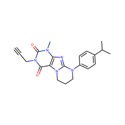 C#CCn1c(=O)c2c(nc3n2CCCN3c2ccc(C(C)C)cc2)n(C)c1=O ZINC000103251260