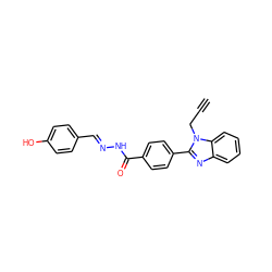 C#CCn1c(-c2ccc(C(=O)N/N=C/c3ccc(O)cc3)cc2)nc2ccccc21 ZINC001772588962