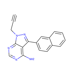 C#CCn1nc(-c2ccc3ccccc3c2)c2c(N)ncnc21 ZINC000064521391