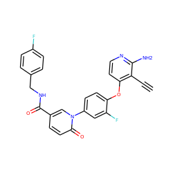 C#Cc1c(Oc2ccc(-n3cc(C(=O)NCc4ccc(F)cc4)ccc3=O)cc2F)ccnc1N ZINC000205979931