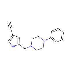 C#Cc1c[nH]c(CN2CCN(c3ccccc3)CC2)c1 ZINC000013443850