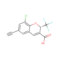 C#Cc1cc(Cl)c2c(c1)C=C(C(=O)O)[C@@H](C(F)(F)F)O2 ZINC000034442659