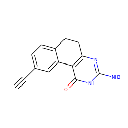 C#Cc1ccc2c(c1)-c1c(nc(N)[nH]c1=O)CC2 ZINC000013832442