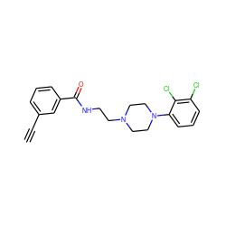 C#Cc1cccc(C(=O)NCCN2CCN(c3cccc(Cl)c3Cl)CC2)c1 ZINC000028868952