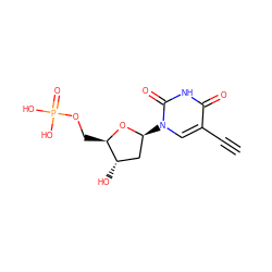 C#Cc1cn([C@H]2C[C@H](O)[C@@H](COP(=O)(O)O)O2)c(=O)[nH]c1=O ZINC000028770947