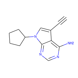 C#Cc1cn(C2CCCC2)c2ncnc(N)c12 ZINC000063539184