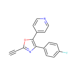 C#Cc1nc(-c2ccc(F)cc2)c(-c2ccncc2)o1 ZINC000103258464